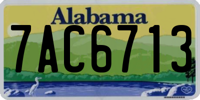 AL license plate 7AC6713