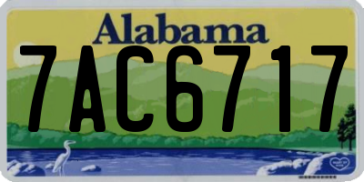 AL license plate 7AC6717