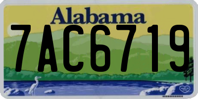 AL license plate 7AC6719