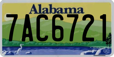 AL license plate 7AC6721