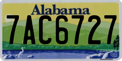 AL license plate 7AC6727