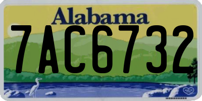 AL license plate 7AC6732