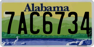 AL license plate 7AC6734