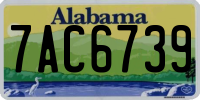 AL license plate 7AC6739