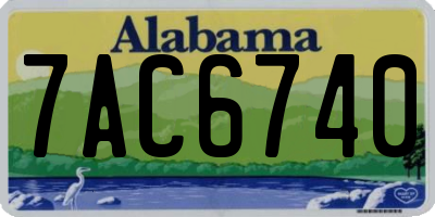 AL license plate 7AC6740