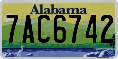 AL license plate 7AC6742