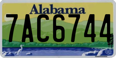 AL license plate 7AC6744