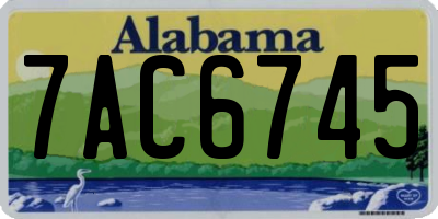 AL license plate 7AC6745