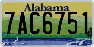 AL license plate 7AC6751