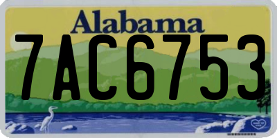 AL license plate 7AC6753