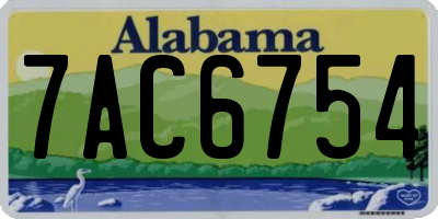 AL license plate 7AC6754