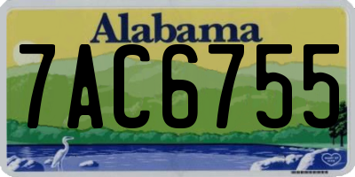 AL license plate 7AC6755