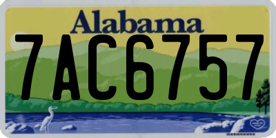 AL license plate 7AC6757