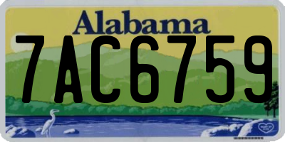 AL license plate 7AC6759