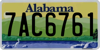 AL license plate 7AC6761