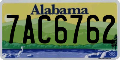 AL license plate 7AC6762