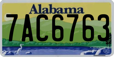 AL license plate 7AC6763