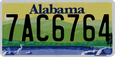 AL license plate 7AC6764