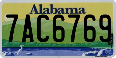 AL license plate 7AC6769