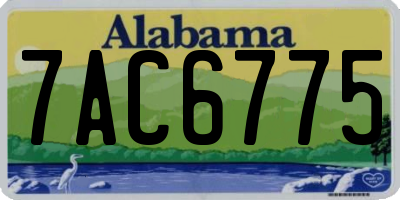 AL license plate 7AC6775