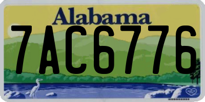 AL license plate 7AC6776