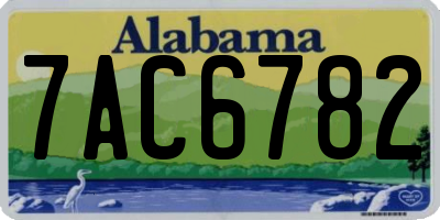 AL license plate 7AC6782