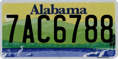 AL license plate 7AC6788