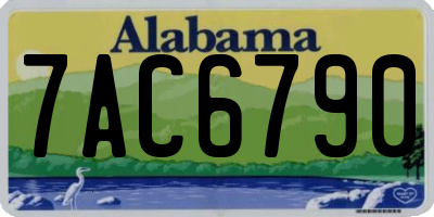 AL license plate 7AC6790