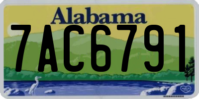AL license plate 7AC6791