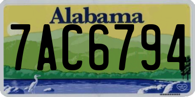 AL license plate 7AC6794