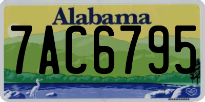 AL license plate 7AC6795