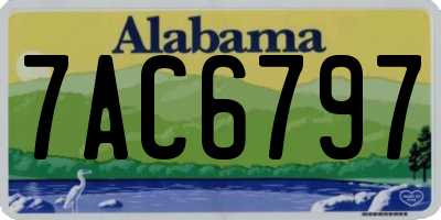 AL license plate 7AC6797