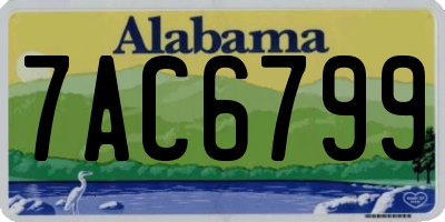 AL license plate 7AC6799