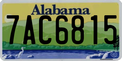 AL license plate 7AC6815