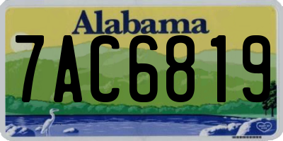 AL license plate 7AC6819