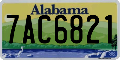 AL license plate 7AC6821