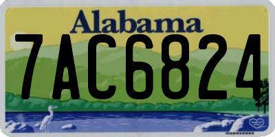 AL license plate 7AC6824