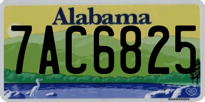AL license plate 7AC6825