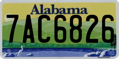 AL license plate 7AC6826