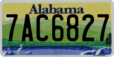 AL license plate 7AC6827