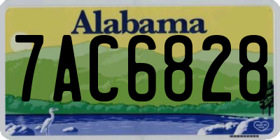 AL license plate 7AC6828