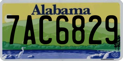 AL license plate 7AC6829