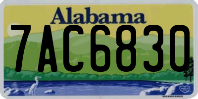 AL license plate 7AC6830