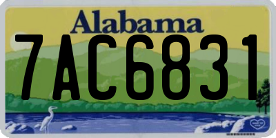 AL license plate 7AC6831