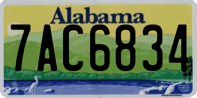 AL license plate 7AC6834