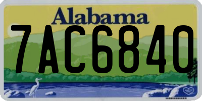 AL license plate 7AC6840