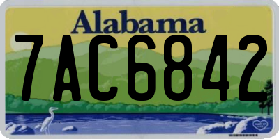 AL license plate 7AC6842
