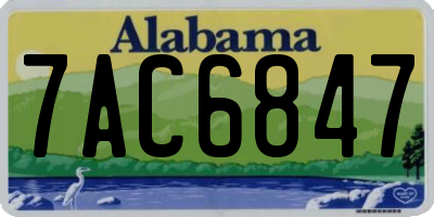 AL license plate 7AC6847