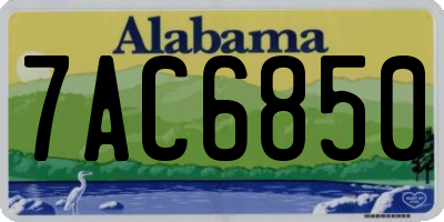 AL license plate 7AC6850