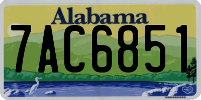 AL license plate 7AC6851